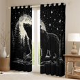 thumbnail image 2 of Manfei Teens Female Men Safari Bear Black Out Curtains,Woodland Wildlife Curtains Pack of 2 (42x63 Each),Jungle Animal Bedroom Curtains,Microfiber Bedroom Decor, 2 of 6