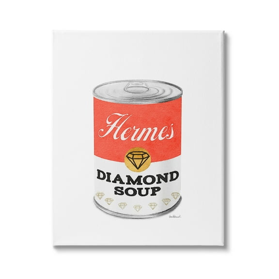 Stupell Industries Glam Pop Condensed Soup Can Red Fashion Designer, 24 x 30, Design by Amanda Greenwood