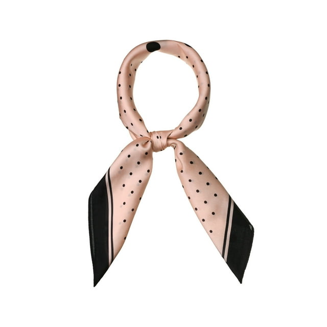 INSPIRAR CHIC Bufanda Cuadrada de Lunares de 70cm para Mujeres Rosa 27.56*27.56" (L*W)