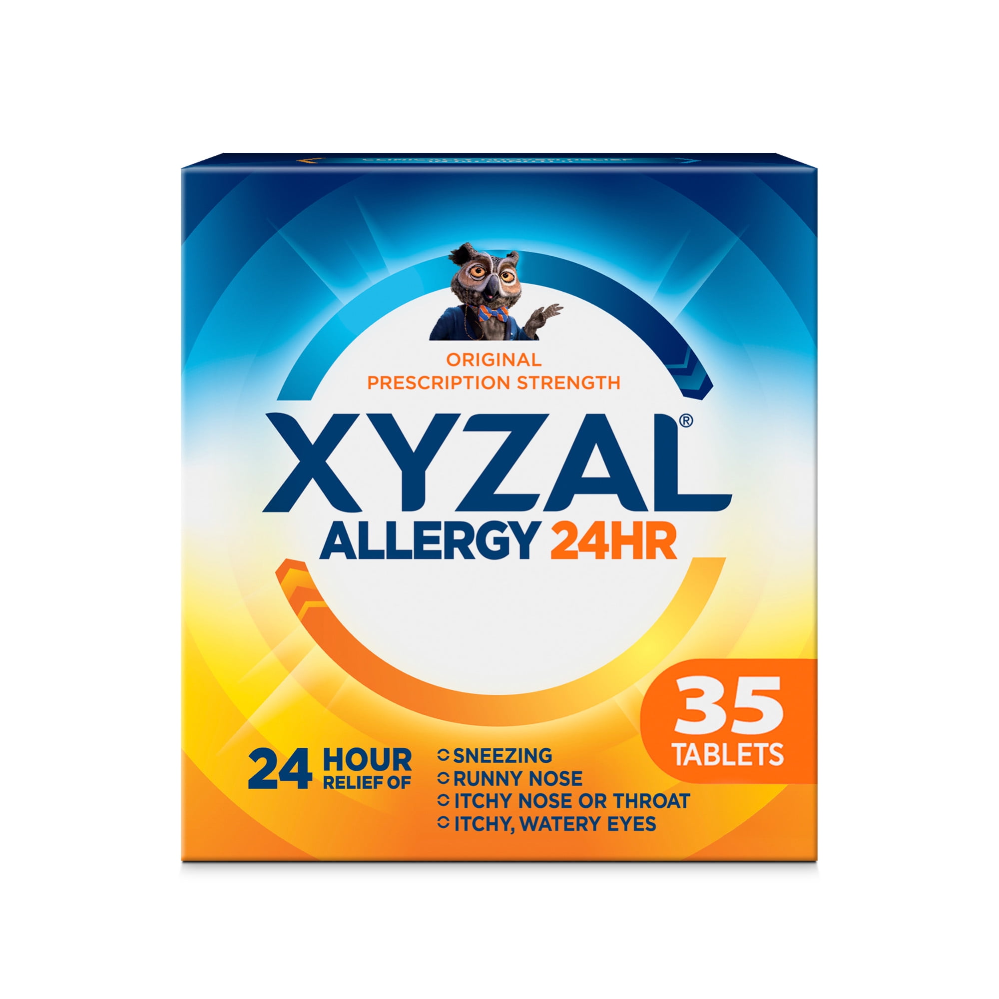 (2 pack) Xyzal 24 Hour Allergy Relief Medicine, Original Prescription Strength Antihistamine, Levocetirizine Dihydrochloride Tablets, 5 mg, 35 Count