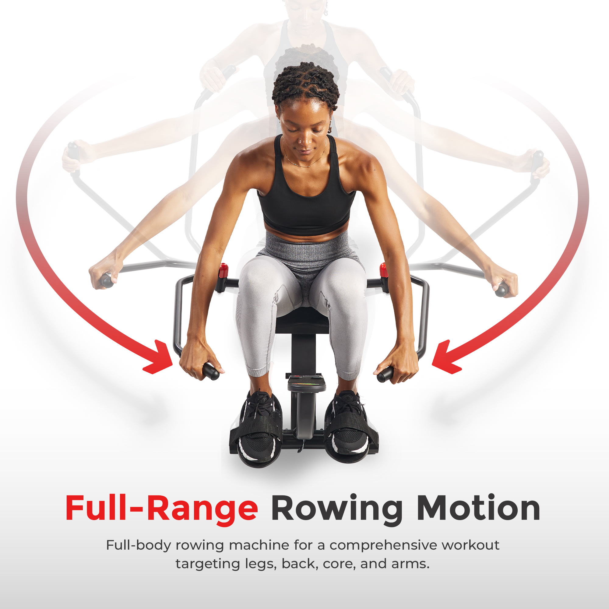 Sunny Health & Fitness Smart Rowing Machine, 400 lbs photo 2