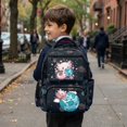thumbnail image 4 of Aplkyhs Backpack for Girls Boys Age 6-18 Adorable School Bag Lightweight Water Resistant Multi-pocket Bookbag for Travel & Daily Use Cute Axolotl Space Planet, 4 of 7