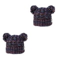 thumbnail image 2 of Minnieouse Gorro y esponjoso con bolas de pompones, tocado a la moda, gorros de buena retención de calor, hermoso regalo para niños, naranja, Type2 NO2 Minnieouse CBP255441, 2 of 5