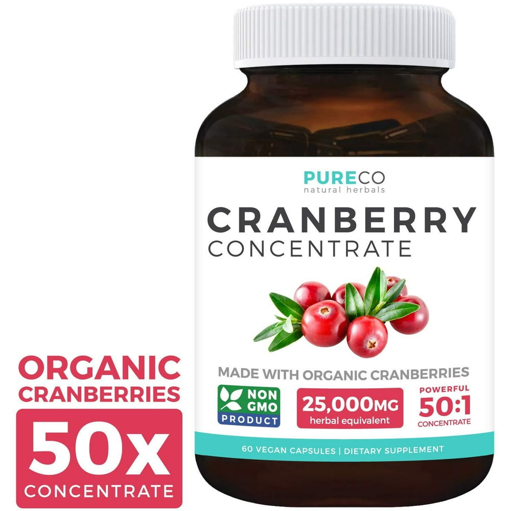 Pure Co Organic Cranberry Pills (501 Concentrate) 500mg is