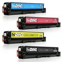 (With Chip) 4 Pack Black Cyan Yellow Magenta Toner Cartridge Set Standard Capacity (Black 3000 Pages,Color 2500 Pages) For Xerox C230/C235 Color Printer C230/DNI C235/DNI 006R04383/84/85/86