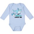 thumbnail image 3 of Inktastic My Uncle Loves Me with Cute Sharks Boys or Girls Long Sleeve Baby Bodysuit, 3 of 5