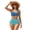 Blue Fish Scale, variant on Women's Bikini Sets Twist Front Crisscross Tie Back Tummy Control Drawstring Bathing Suits Summer Beach Swimwear Quick Dry Bathing Suit