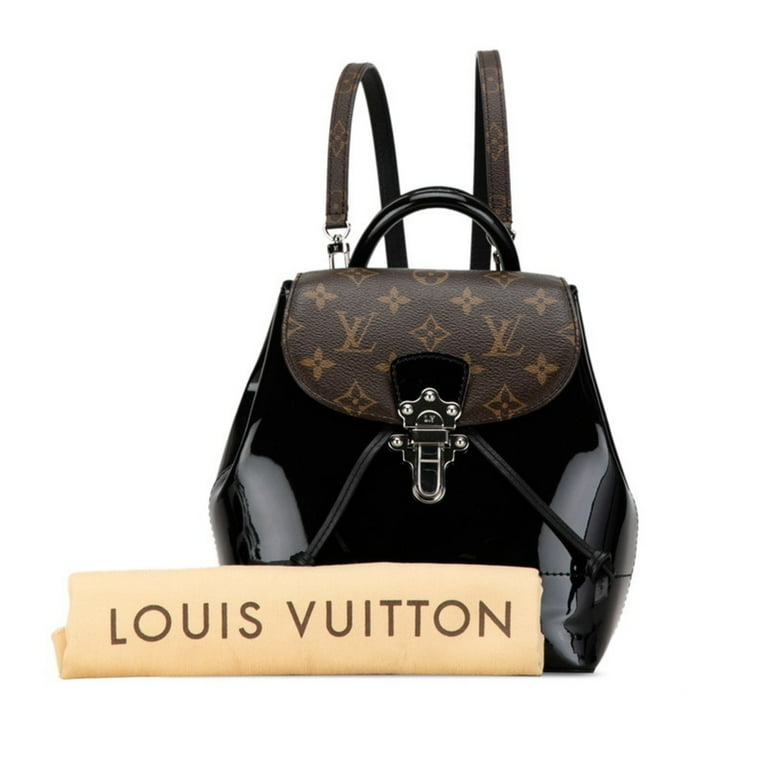 Pre Owned Louis Vuitton Monogram Hot Springs Backpack M55769 Black Brown Patent Leather PVC Women s LOUIS VUITTON Good Walmart