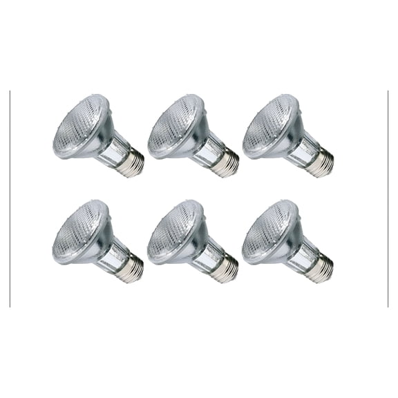 HIBIBUD 6-Pack Halogen PAR20 39 Watt (50W Replacement),Dimmable,120 Volt,40 Degree Flood,Light Bulb,6 Pk