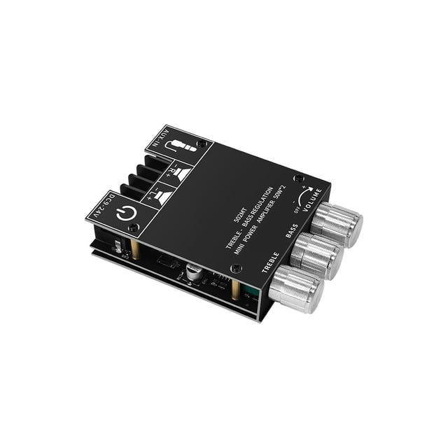 Seitruly Placa de Subwoofer de ajuste de graves agudos inalámbrico compatible con Bluetooth 5,0, módulo amplificador de Audio estéreo de Sistemas de cine en casa
