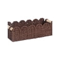 thumbnail image 2 of Handmade Woven Storage Basket – Scalloped Edge Paper Rope Organizer with Wooden Handles, Small Decorative Basket for Bathroom Counter, Shelf, Coffee Table(Brown), 2 of 5