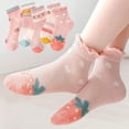 thumbnail image 2 of LIaqionyy 5 Pairs Cute Cotton Socks Colorful Patterned Crew Socks Teens Girls Ruffle Lace Embroidered Socks, 2 of 3
