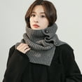 thumbnail image 4 of Fashionable Neck Scarf with Button Closure for Warmth And Styles Cold Weather Outdoor Activity Neck Gaiter Knitted Scarf, 4 of 9