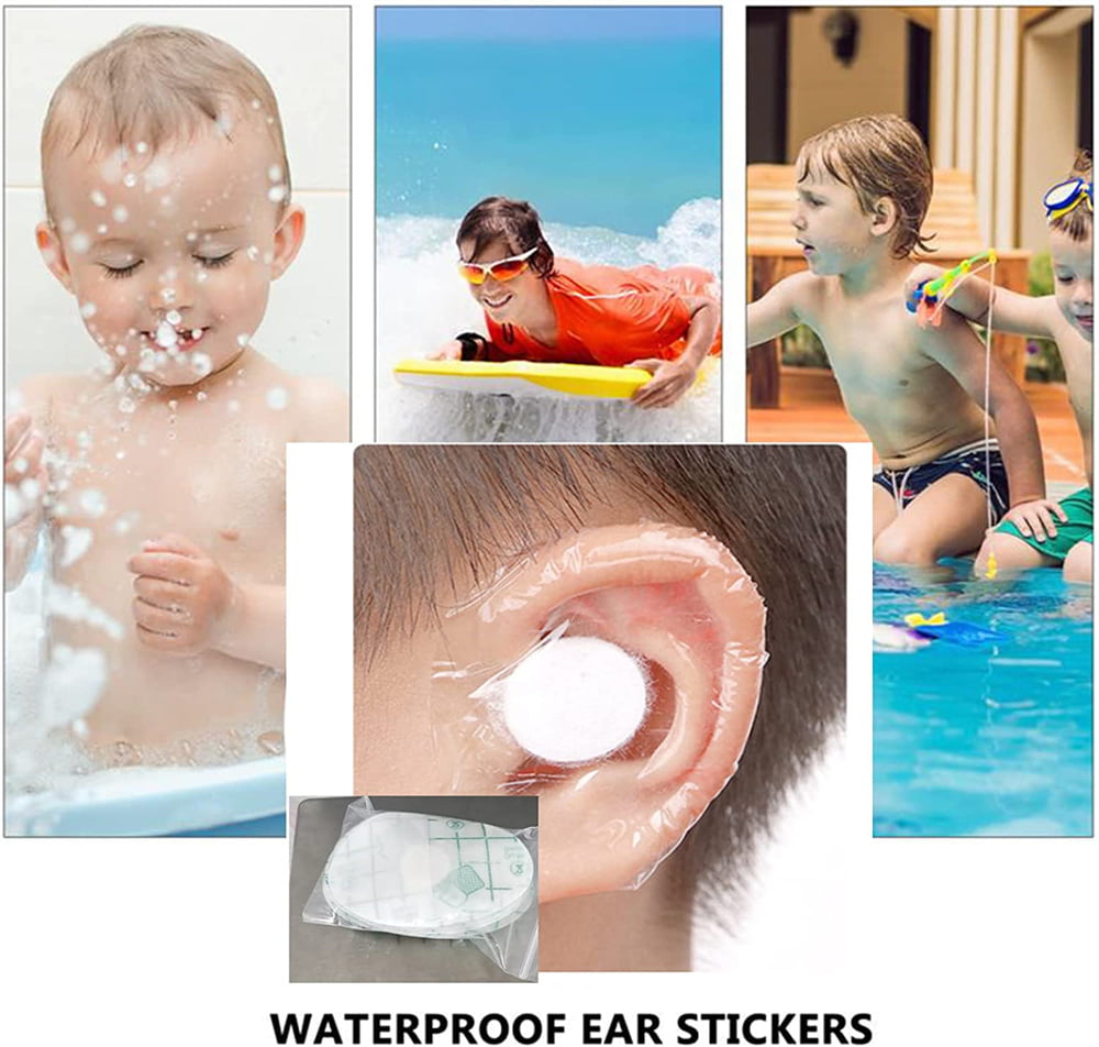  OUBFUUY Large Disposable Ear Covers Ear Protectors with Ear  Plugs, 100Pcs Waterproof Ear Stickers Ear Covers for Swimming, Bathing,  Surfing, and Other Water Sports, Suitable for Adults Kids Newborn : Health