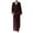 Wine, variant on Clearance Mens Bathrobe Big and Tall Full Length Plush Fleece Hooded Robe Bathrobe Shawl Collar Warm Winter House Robes
