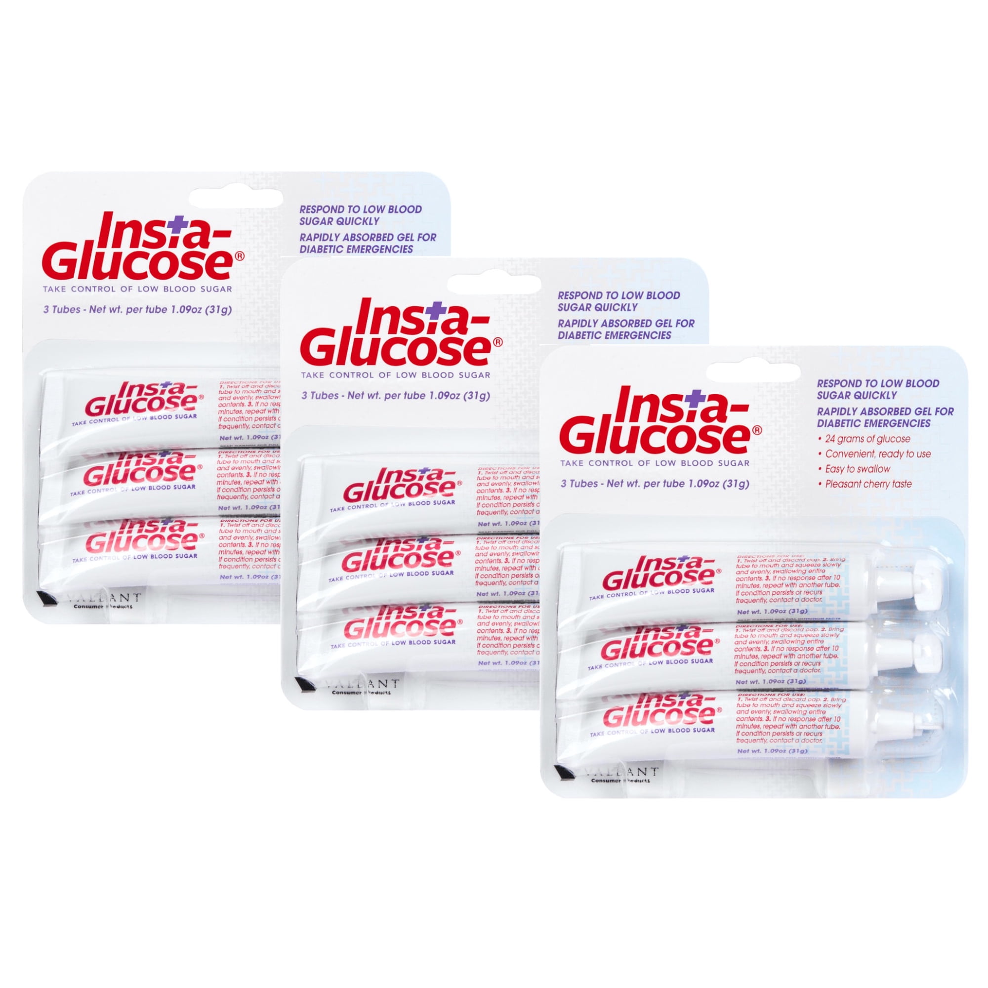 Insta-Glucose Unit Doses 3 Each - Cherry Flavor (Pack of 3)