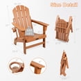 thumbnail image 6 of FUNBERRY Folding Adirondack Chairs Set of 4, HDPE Stable Gun-Leg Design Fire Pit Chairs with Cupholder All Weather for Outside, 6 of 8