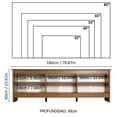 thumbnail image 3 of Mueble Mesa Para Tv Rack Madesa 6 Espacios Hasta 80 Marron, 3 of 8