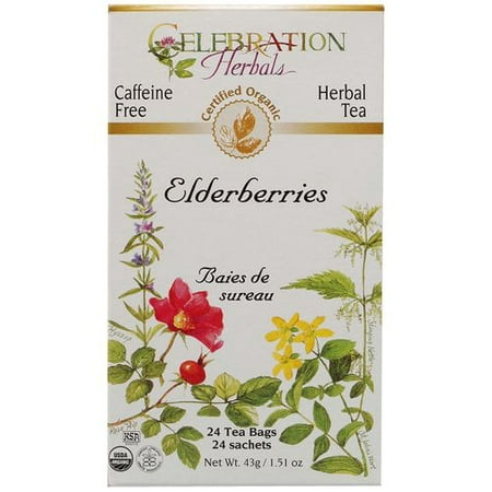 Celebration Herbals Elder Berries Organic Tea, 24 Ct