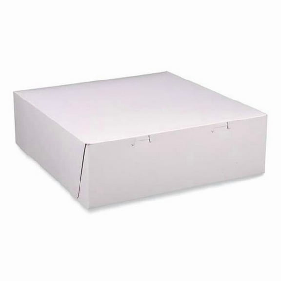 12 x 12 x 4 in. Standard Paper Bakery Boxes, White - Pack of 100