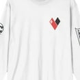 thumbnail image 2 of The Suicide Squad Movie Harley Quinn Diamond Bullseye Crew Neck Long Sleeve Men's White Tee-Small, 2 of 6