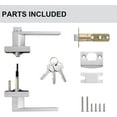 thumbnail image 4 of Straight Style Door Lever KeyedAlike Entry Function Door Handle Exterior Interior Entry Lock with Keys Matte Door Handleset, 4 of 6