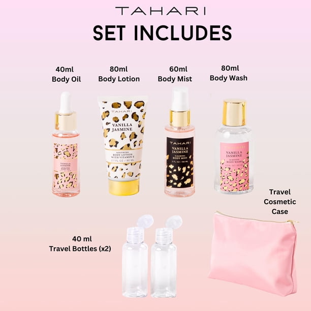 Tahari Vanilla Jasmine Spa Gift Set for Women – Luxurious Bath Kit