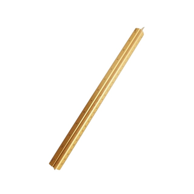 pitrice Architects Scales Ruler Portable Professional Scaled 30cm Replacement Measuring Straight Drawing Plotting Rulers Tool Small Scale Gold