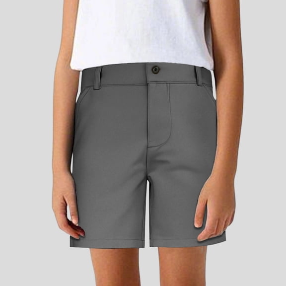 Girls Soccer Shorts Athletic Running Grey Shorts High Waisted Outfits for Girls 7-8 Years