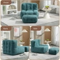 thumbnail image 5 of Fluffy Bean Bag Chair, Comfortable Bean Bag for Adults and Children, Super Soft Lazy Sofa Chair with Memory Foam and Ottoman, Indoor Modern Focus Bean Bag Chair for Living Room, Bedroom, Apartment, 5 of 9