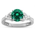 thumbnail image 2 of Star K � Round 7mm Simulated Emerald Marquee Design Promise Engagement Ring, 2 of 9