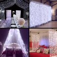 thumbnail image 3 of LED Fairy Curtain String Lights, 3x3 M, 300 LED Window Light with Remote Control USB Powered for Bedroom Wall, Seasonal Christmas Halloween (White), 3 of 8