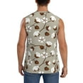 thumbnail image 4 of Uemuo Cotton Tree Pattern Men's Sleeveless T-Shirt,Muscle Athletic Tank Top, Moisture-wicking Quick-dry Breathable Classic Tee Top for Gym Run Outdoor Sports-, 4 of 8