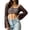 14#Brown, variant on Womens Fishnet Crochet Crop Top Long Sleeve See Through Hollow Out Mesh Bikini Cover Ups Hot Pink M