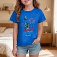 thumbnail image 2 of TOWED22 Girls Summer Patriotic Shirts 4th of July American Flag Tee Tops Casual T-Shirts for Kids(Blue,5-6 Y), 2 of 5
