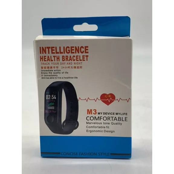 M3 Intelligence Bluetooth Health Wrist Smart Band Watch Monitor/ Bracelet- /Nib
