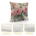 thumbnail image 4 of YINGXI Pink Flower Floral Spring Throw Pillow Covers Mason Jar Welcome Outdoor Spring Summer Decor Farmhouse Decorative Throw Pillows Cases Decorations for Home Couch Sofa Living Room 12x12in, 4 of 5