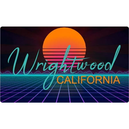 

Wrightwood California 4 X 2.25-Inch Fridge Magnet Retro Neon Design