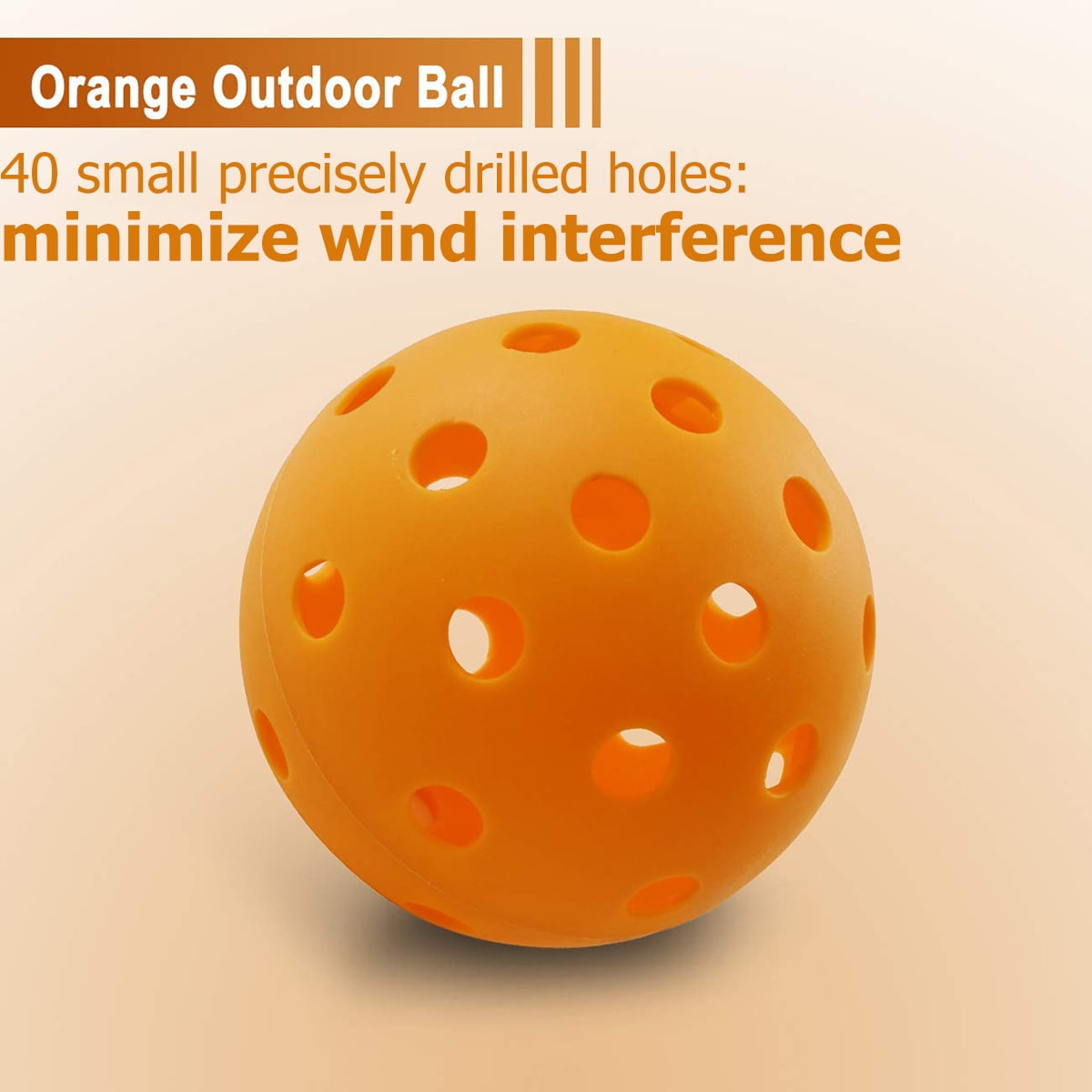 6Pcs 40 Hole High-Vis Optic Pattern Pickleball Balls For Game Practice