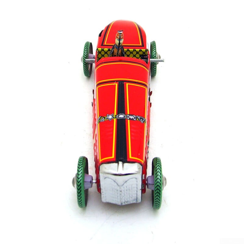 Birthday Racing Car Windup Iron Gift Home Decor Wind Up Tin Toy Race Clockwork 