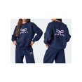 thumbnail image 2 of Women Y2k Sweatsuits 2 Piece Outfit Bow Print Long Sleeve Crew Neck Hoodie Baggy Sweatpants Tracksuit Set, 2 of 6
