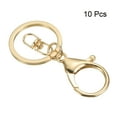thumbnail image 3 of Uxcell Key Chain Rings Lobster Clasps Keyring Keychain Holder, Gold 10 Pack, 3 of 5