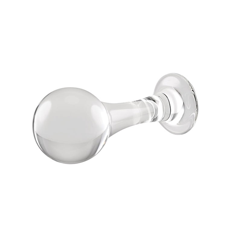 anal glass plug Evolved - Gender X GX Baller Round Glass Anal Plug Clear