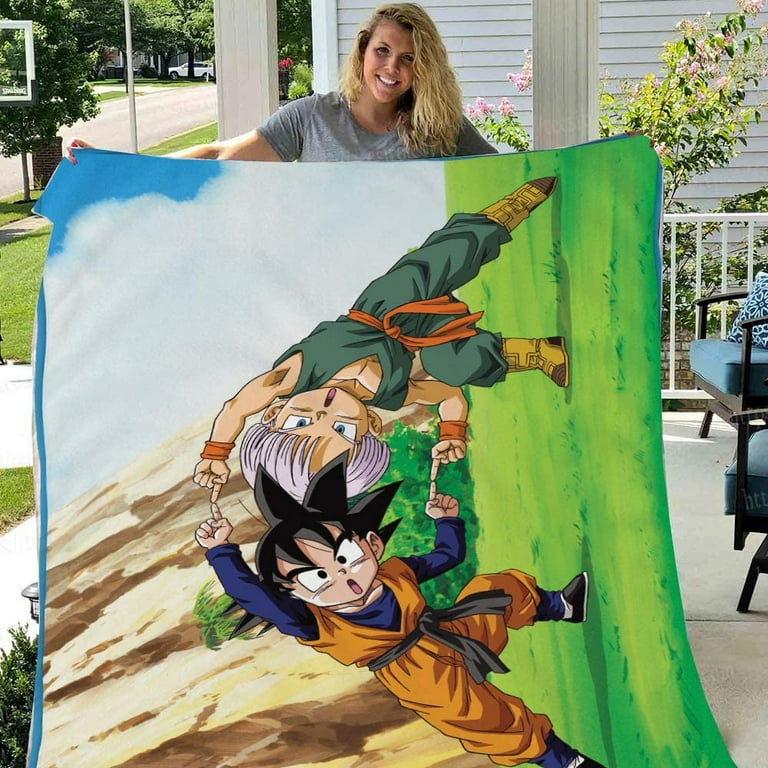 Officially Licensed Dragon Ball Z Green Blanket DBZ Machine Wash