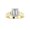 yellow-gold, variant on Platinum 5 Carat LAB GROWN IGI CERTIFIED DIAMOND Contemporary Channel Set Princess And Pave Round Cut Emerald Cut Diamond Engagement Ring (H-I Color VS1-VS2 Clarity 4 Ct Center)