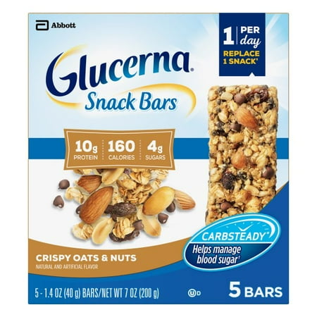 Glucerna Snack Bars Crispy Oats & Nuts Bars 1.41 oz Bars