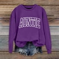 thumbnail image 2 of 2025 Autumn Hoodie Dark Purple Hoodie Long Sleeves Round Neck Turtleneck Sweater Women Auntie Y2K Hoodie Workout Hoodie(L), 2 of 4