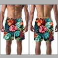 thumbnail image 3 of luoweisi Men's Beach Shorts Quick Dry Swim Trunks with Mesh Lining Tropical Leaves M, 3 of 5
