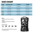 thumbnail image 5 of Lsque Chained Skull Artwork Print Men's Cotton Blend Sleeveless Muscle Shirts (S-3XL)- Moisture Wicking, Odor Protection, UPF 30+,3X-Large, 5 of 8
