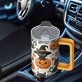 thumbnail image 5 of Halloween Scary Skeleton 30 Oz Tumbler with Handle and Straw, Spooky Stainless Cup, Holiday Coffee Gift, 5 of 5
